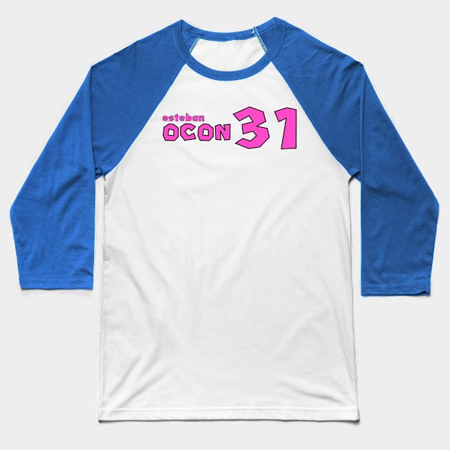 Esteban Ocon '23 Baseball T-Shirt by SteamboatJoe